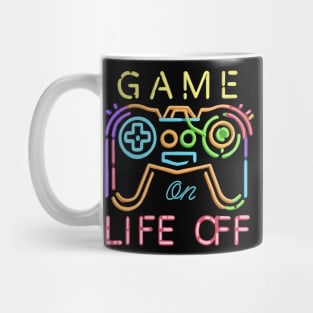 Game On, Life off Neon Strips Mug